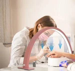 U-Shaped Half-Moon Beauty Salon Desk Lamp