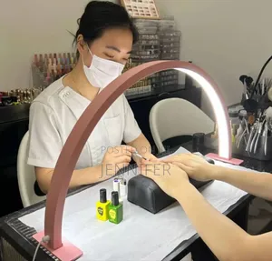 U-Shaped Half-Moon Beauty Salon Desk Lamp