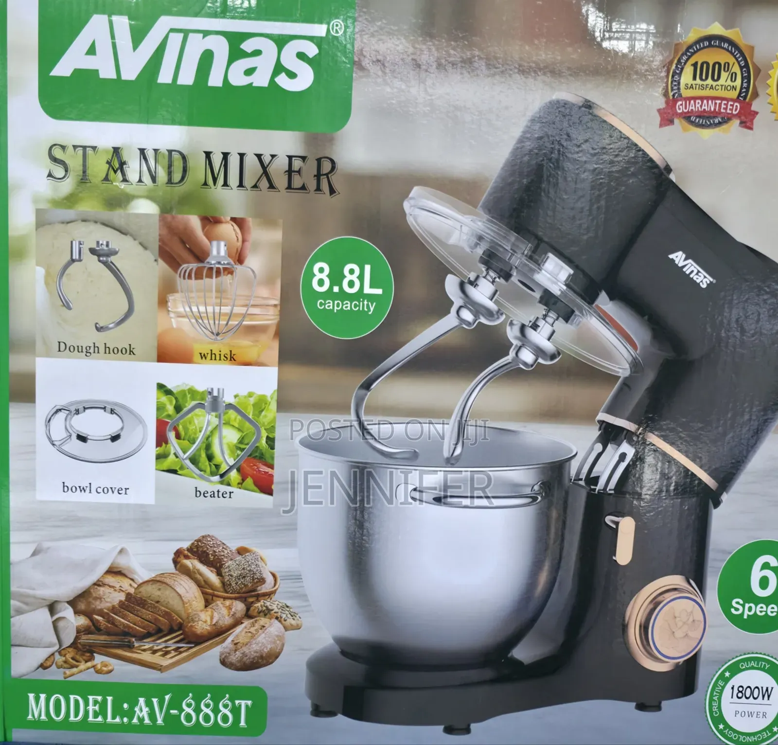 Avinas 8.8 Litres Stand Mixer, Model: Av-888t.