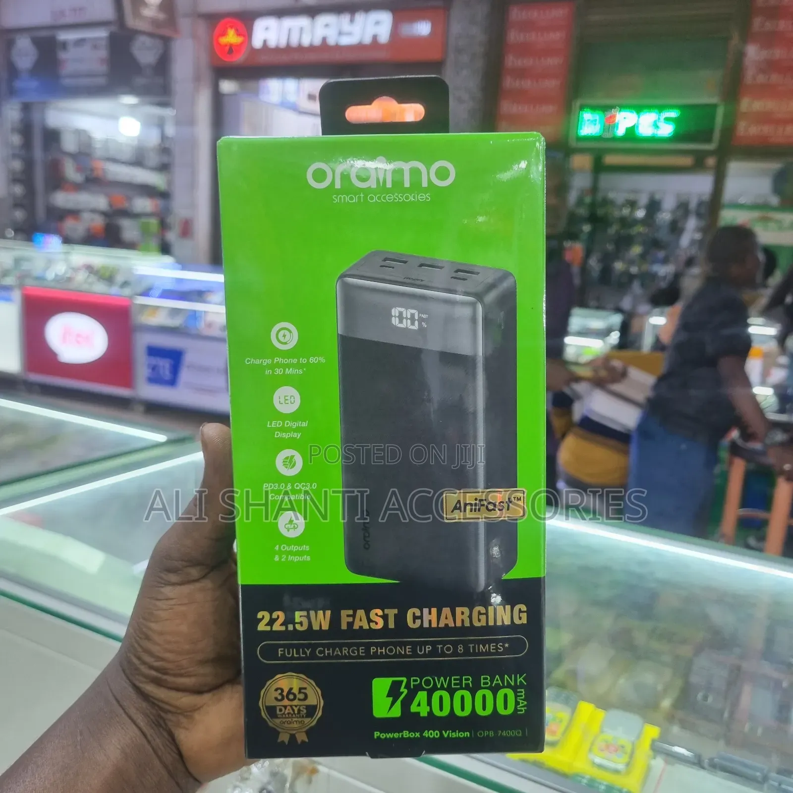 40000mah Oraimo Power Bank 22.5w Fast Charging