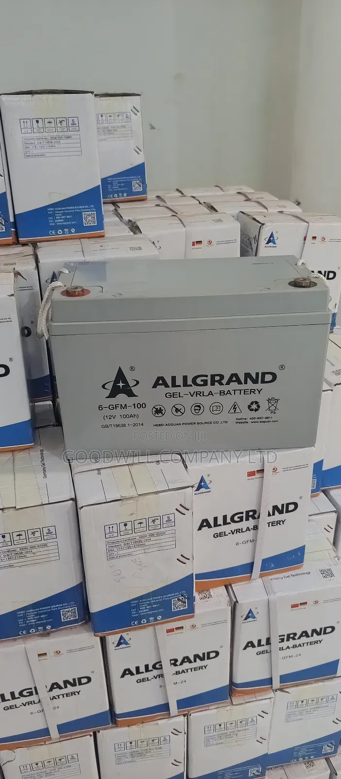 100ah Heavy Duty Pure Gel Battery Allgrand
