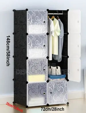 Plastic Wardrobe Organizer 2 Column