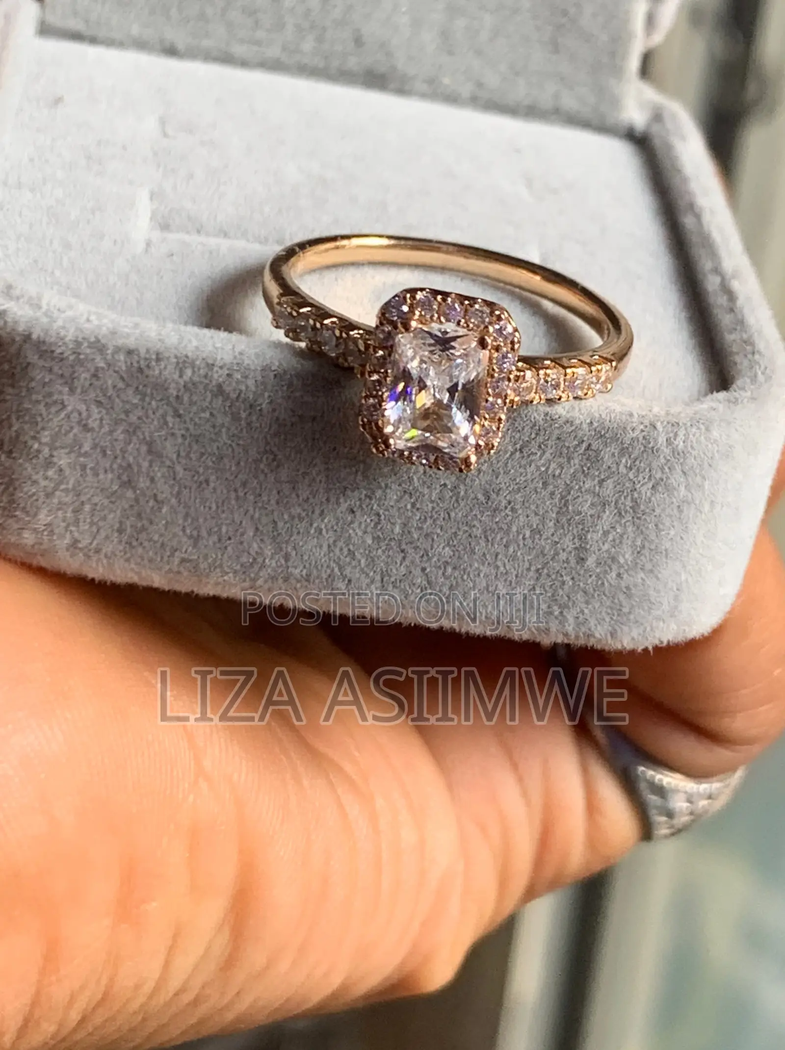 Beautiful Radiant Cut Halo Engagement Ring