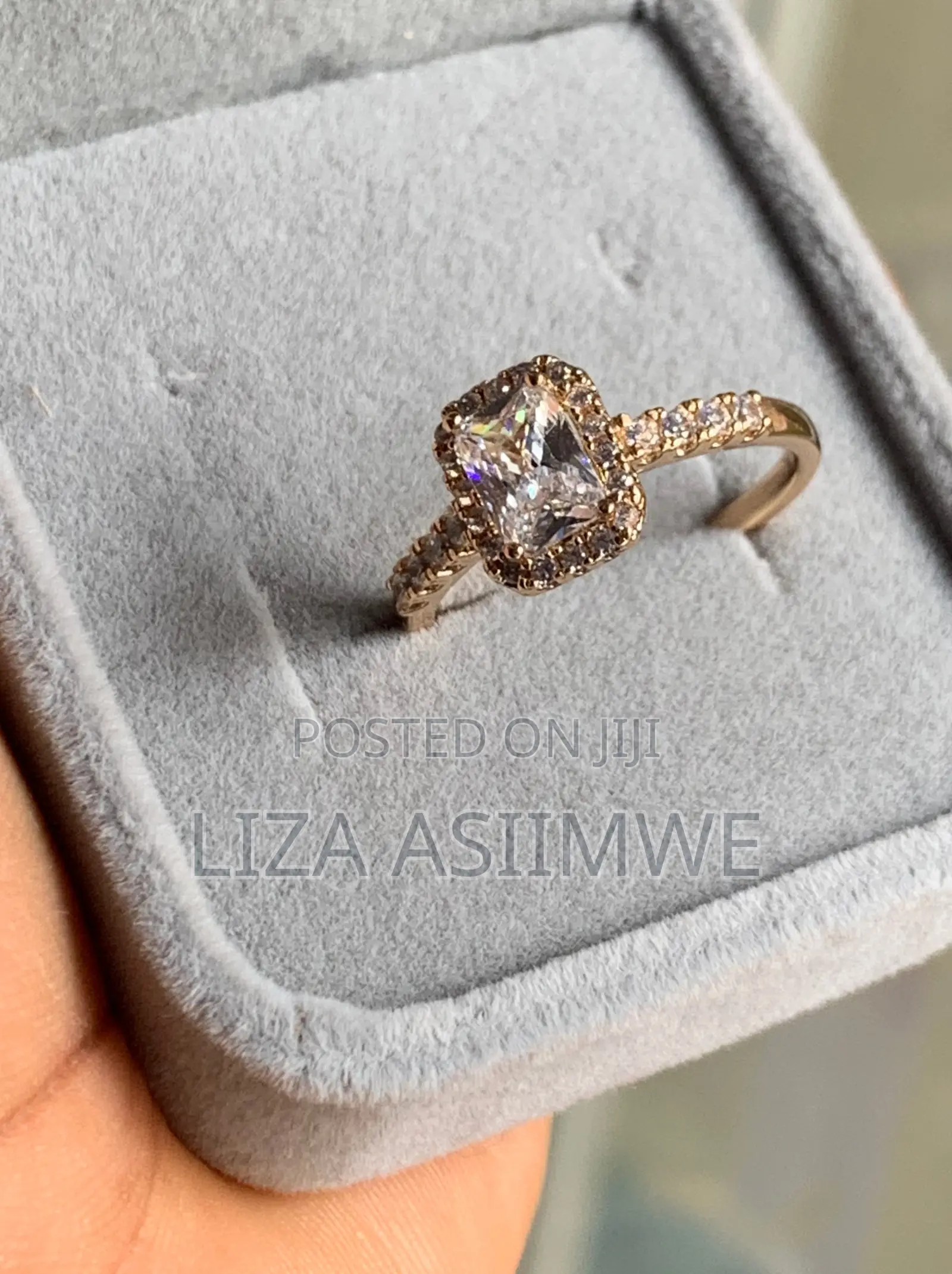 Beautiful Radiant Cut Halo Engagement Ring