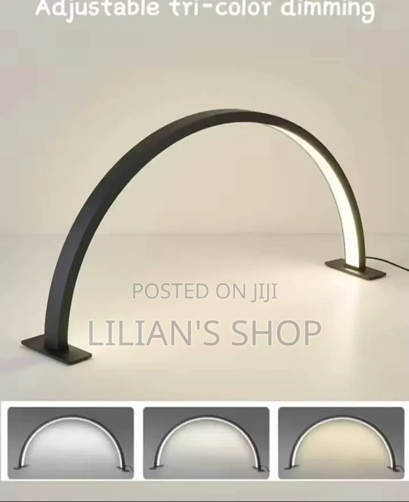 U-Shaped Half-Moon Beauty Salon Desk Lamp