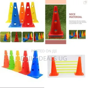 52cm Flexible Soccer Cones Logo Style Safety Speed Agility Sports