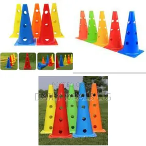 52cm Colorful Flexible Soccer Cones Logo Style Safety Speed Agility