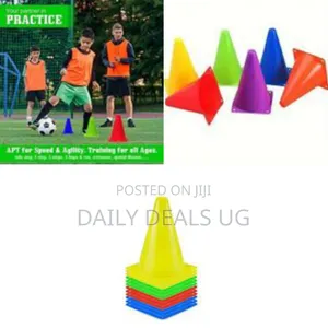 23cm Plastic Traffic Space Cone Marker Set of 6 Field Marking