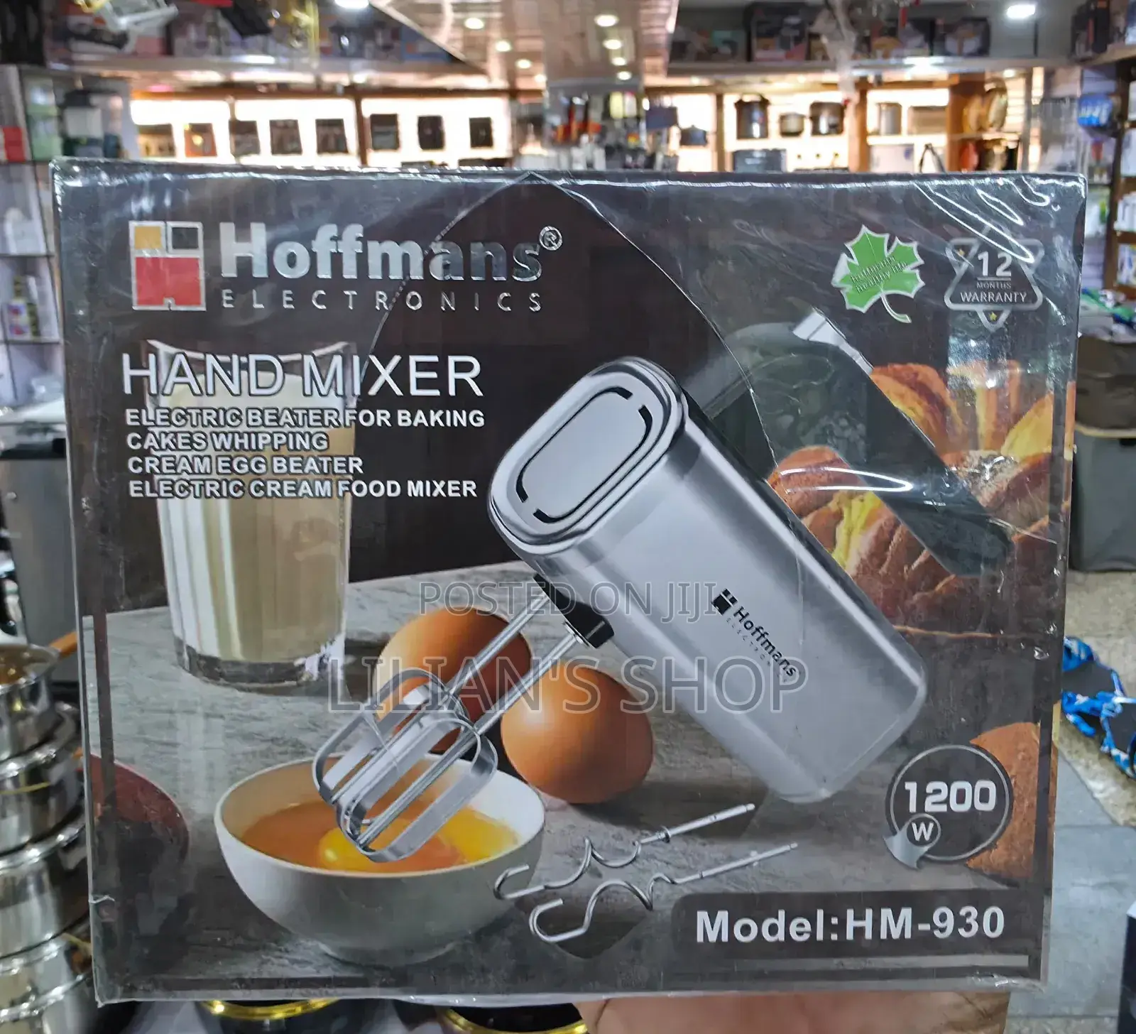 1200w Heavy-Duty Hoffmans Hm-930 Hand Mixer.