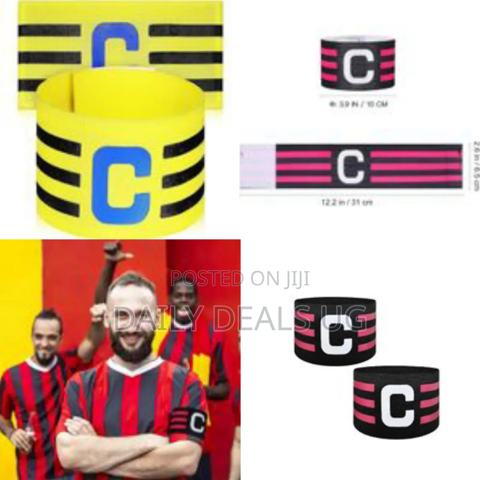 2 PCS Soccer Captain Armbands Breathable Football Team Captain Bands
