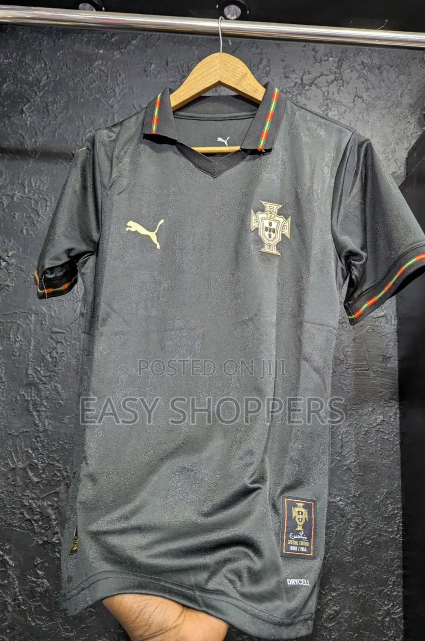 Puma Portugal 2025 Special Edition Eusébio Jersey Black Panther