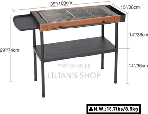 Multifunctional Camping Grill Griddle With Storage Shelf