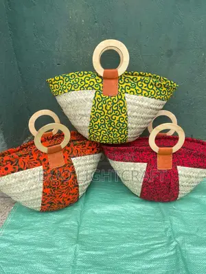 Kikapu Basket Decorated With Ankara.