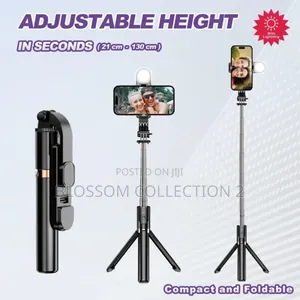 Plokama Live, Tripod and Selfie Stick With Led Light - 130cm