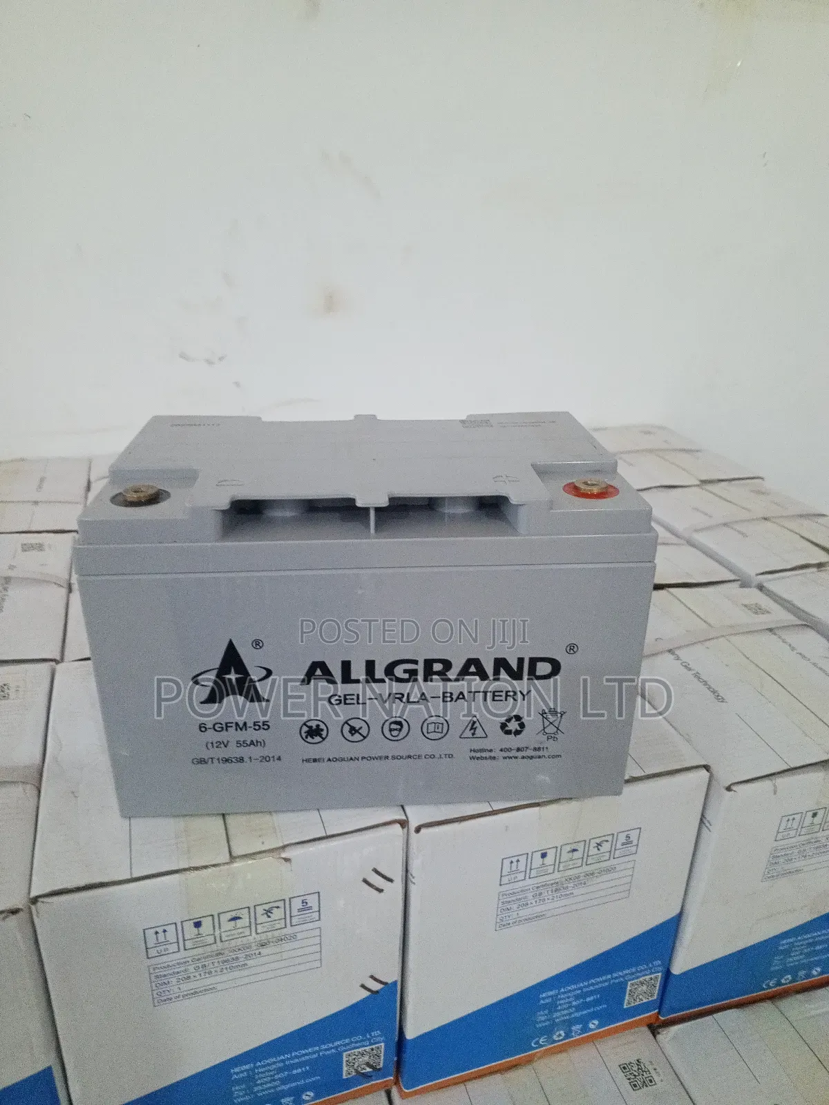 55ah Heavy Duty Pure Gel Battery Allgrand