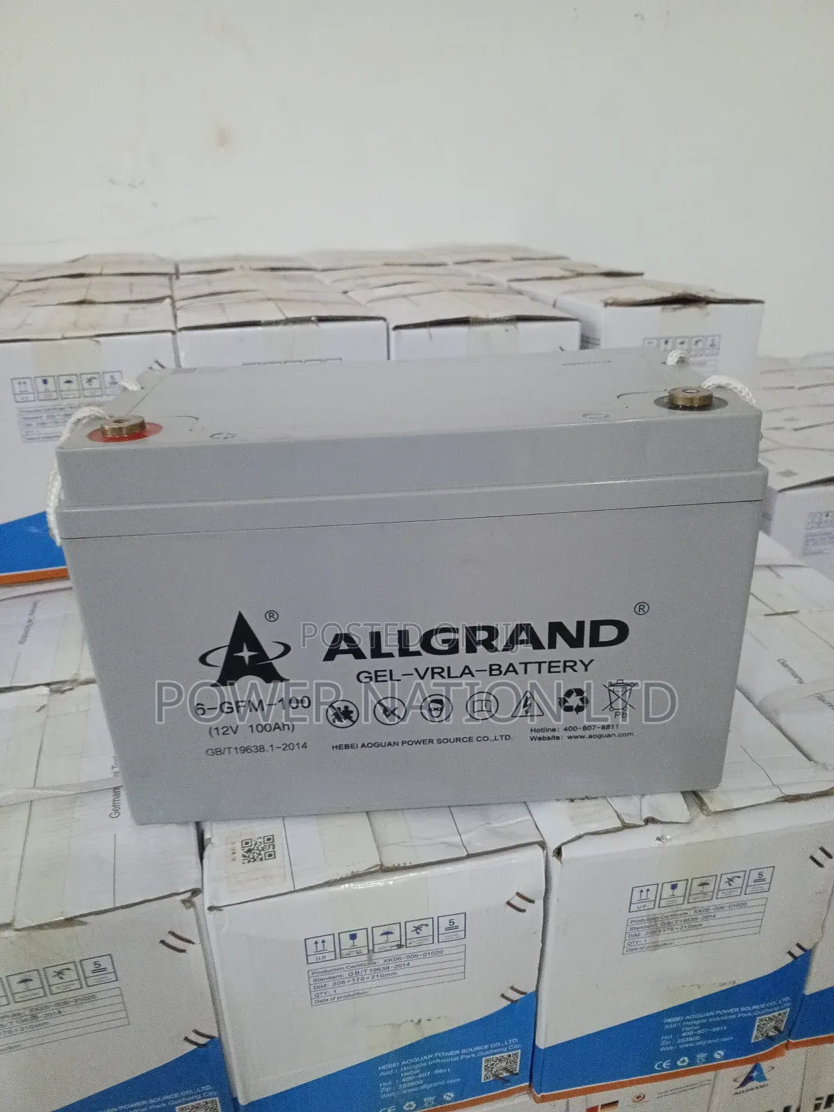 100ah Heavy Duty Pure Gel Battery Allgrand