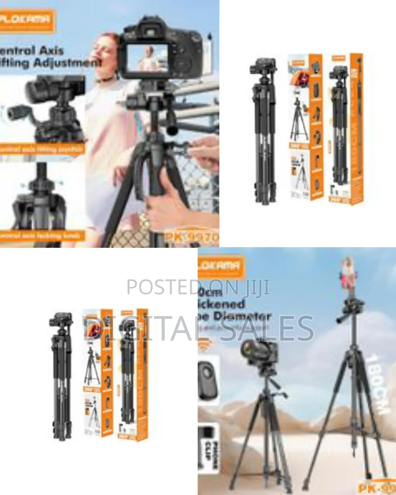 Plokama Pk-9970 – 180cm Tall, 360° Rotating Tripod With Bluetooth