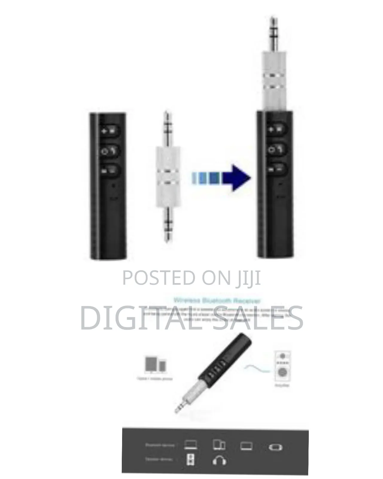 Go-Des Bluetooth Reciever , 3.5mm Car Kit Hands Free Music Audio