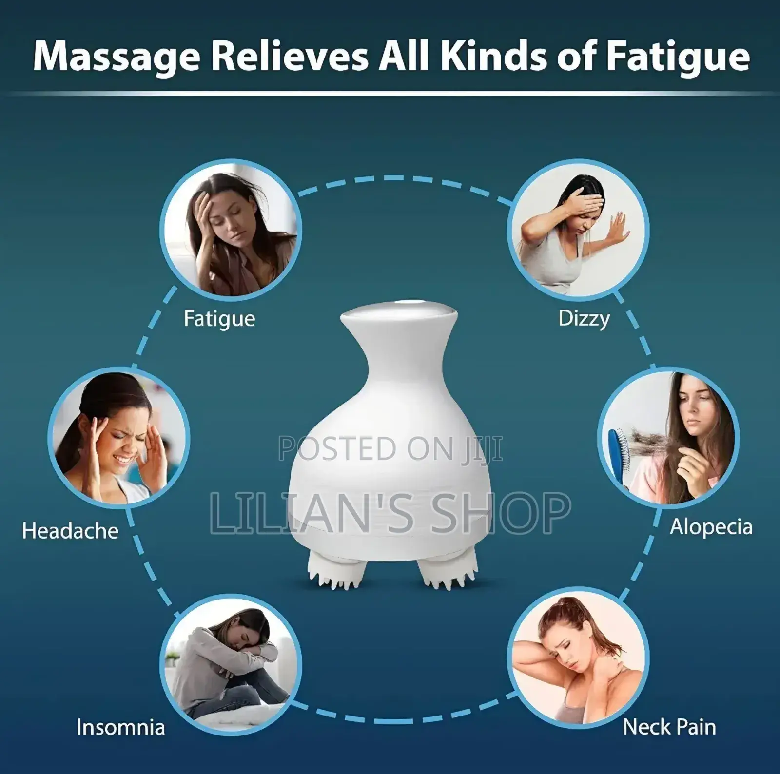 Rechargeable Electric Head and Scalp Massager