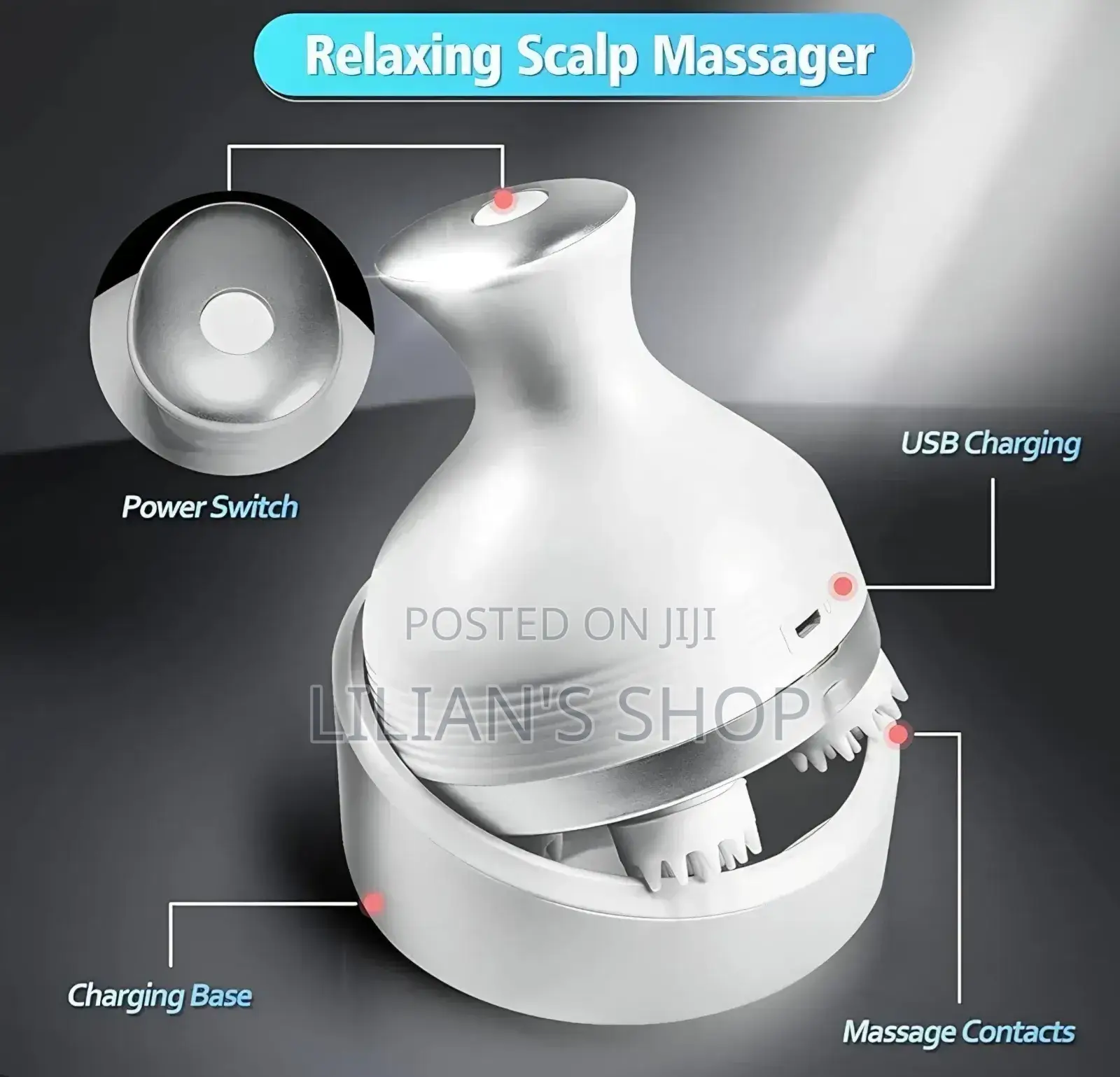 Rechargeable Electric Head and Scalp Massager