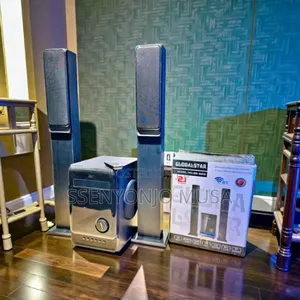 Globalstar Woofer 2.1channel Powerful Speaker System - Black
