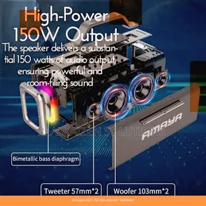 Amaya Bluetooth Speaker Powerful Sound With Dynamic Lights | Dual Mic