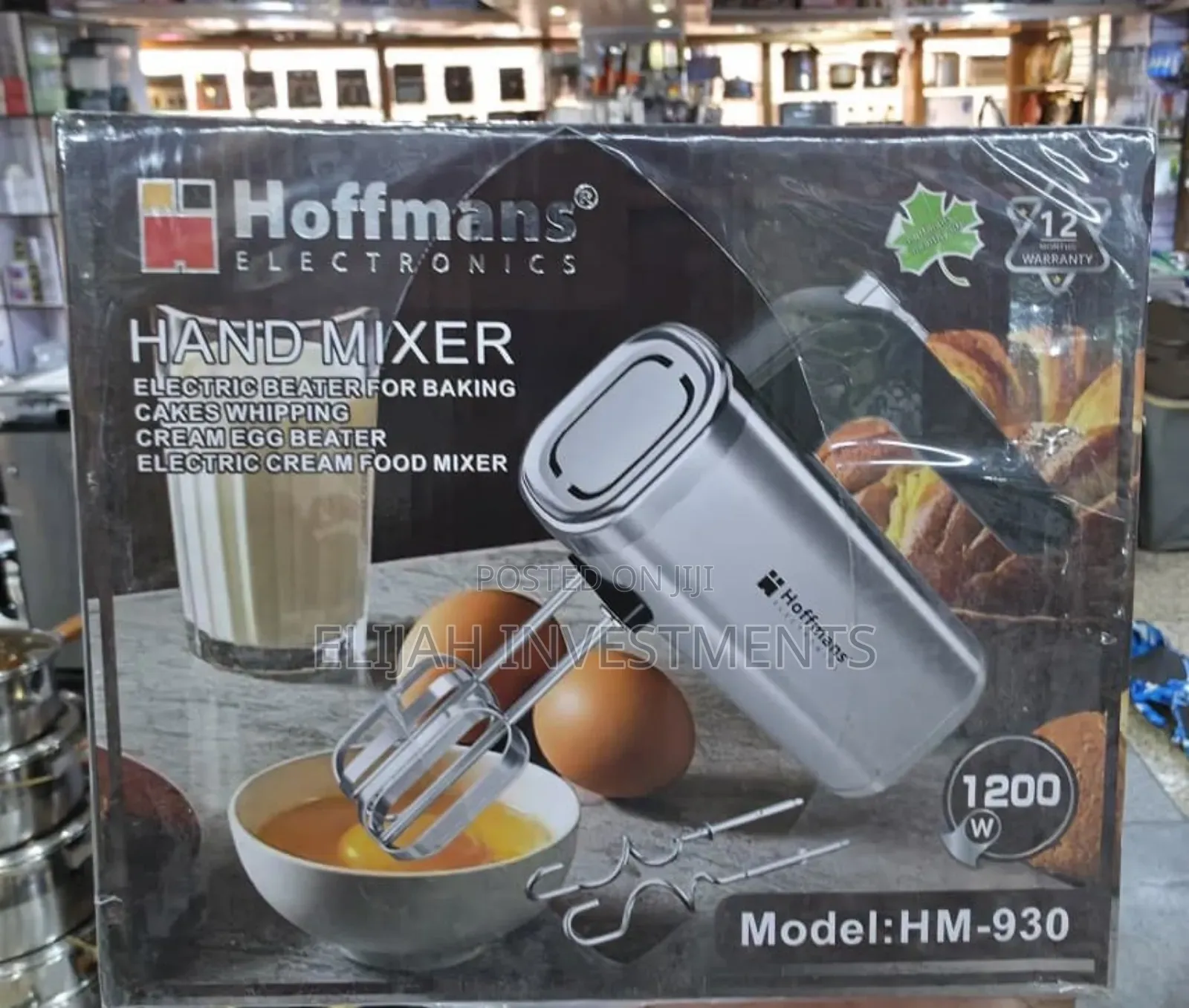 1200w Heavy-Duty Hoffmans Hm-930 Hand Mixer.