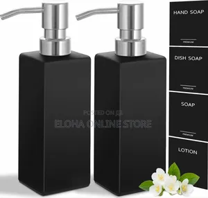 2pcs Ceramic Hand and Dish Soap Dispenser Set