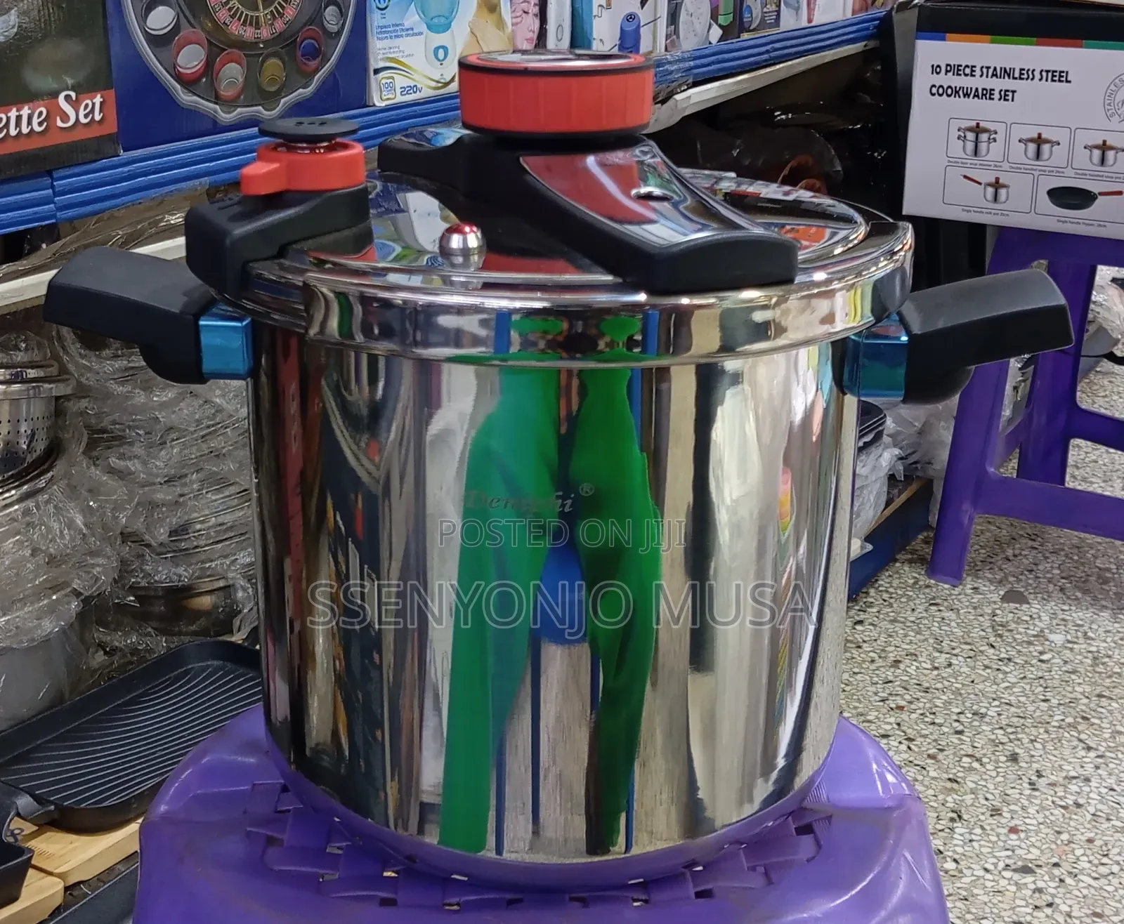 Stainless Steel Pressure Cooker 10l – Large Capacity Fast Cooking Pot.