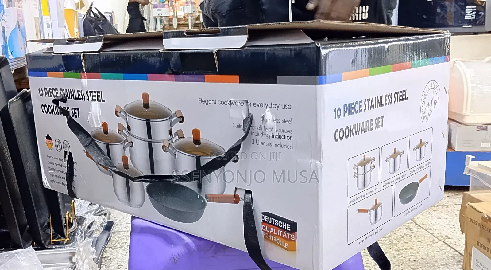 10-Piece Stainless Steel Cookware Set With Utensils | Induction