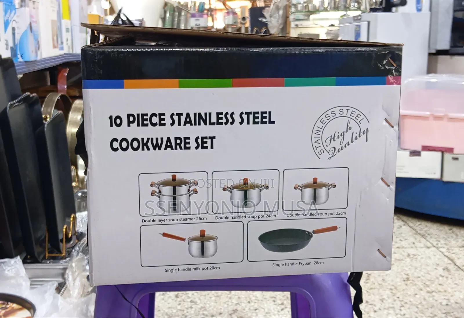 10-Piece Stainless Steel Cookware Set With Utensils | Induction