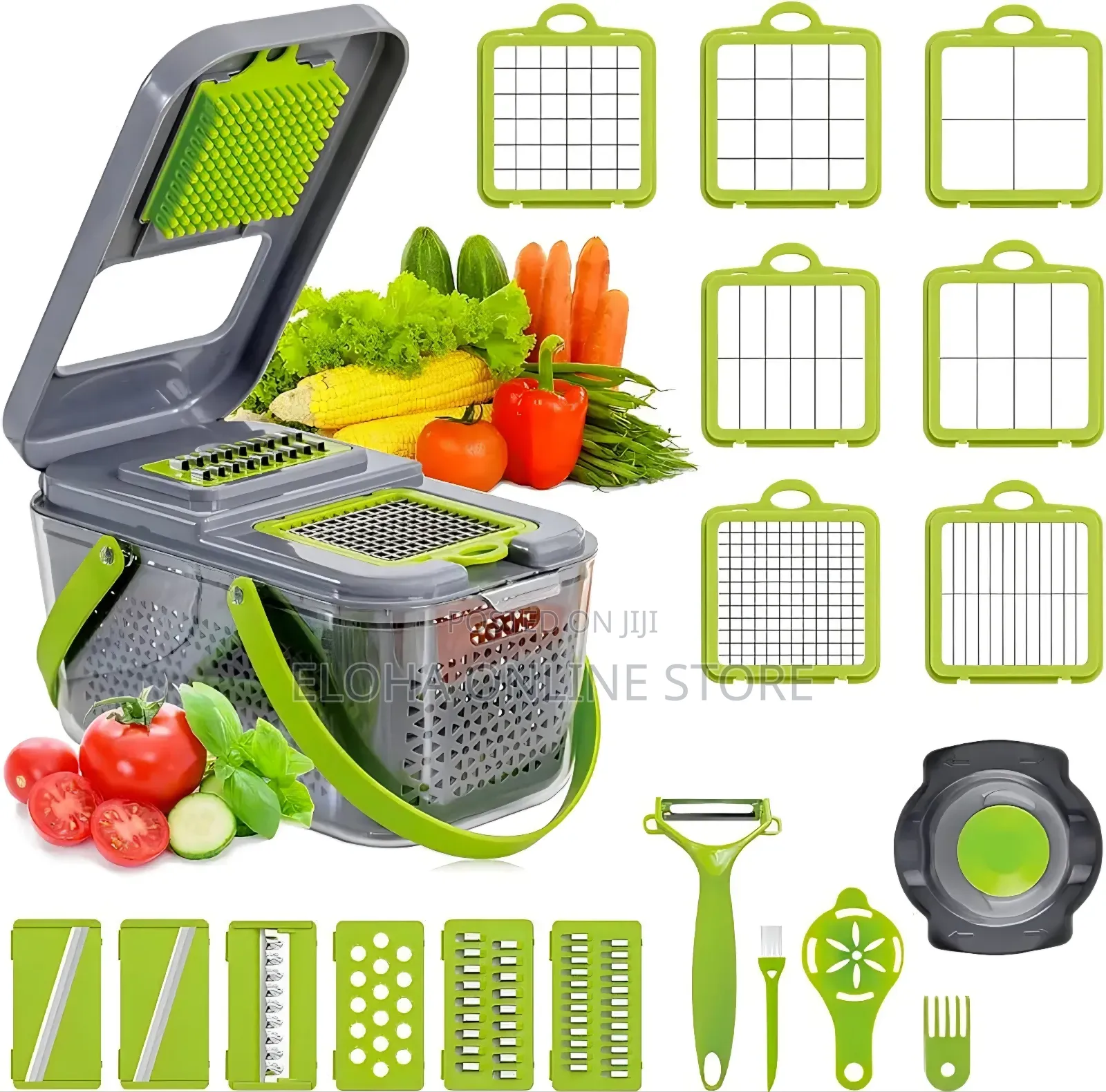 22-Piece Multi-Function Veggie Fruit Chopper