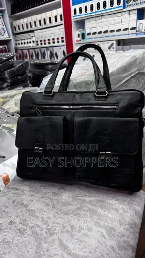 Jeep Vintage Business Handbag in Pu Leather Laptop Bag Black