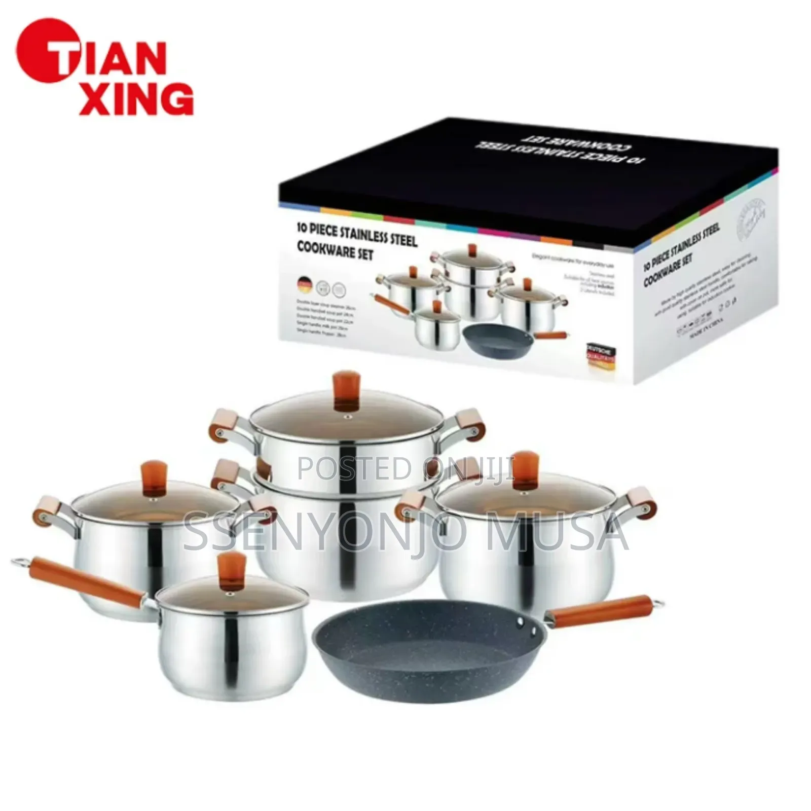 10-Piece Stainless Steel Cookware Set With Utensils | Induction