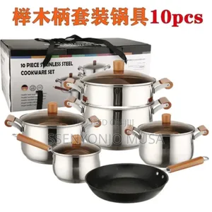 10-Piece Stainless Steel Cookware Set With Utensils | Induction