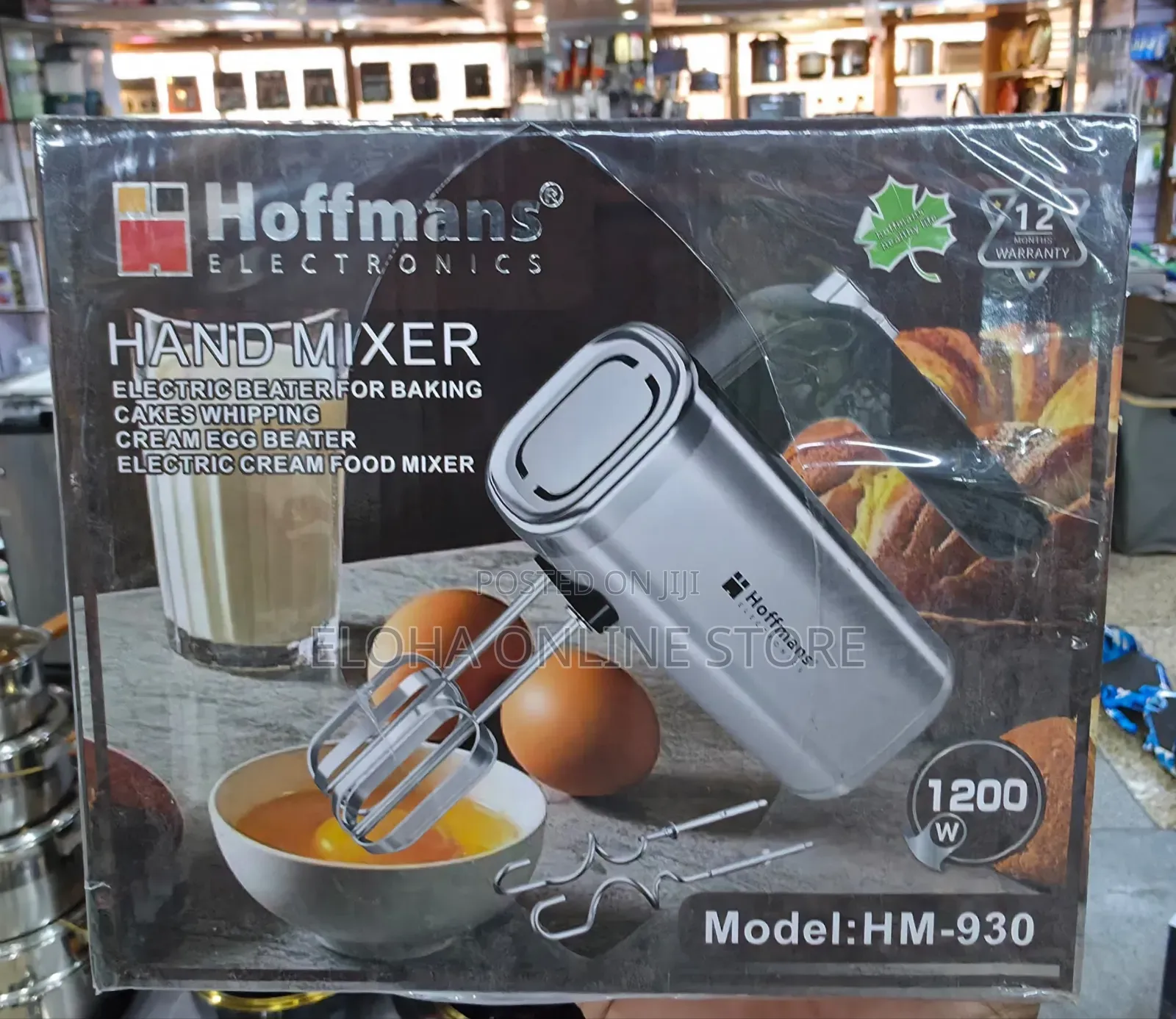 1200w Heavy-Duty Hoffmans Hm-930 Hand Mixer.