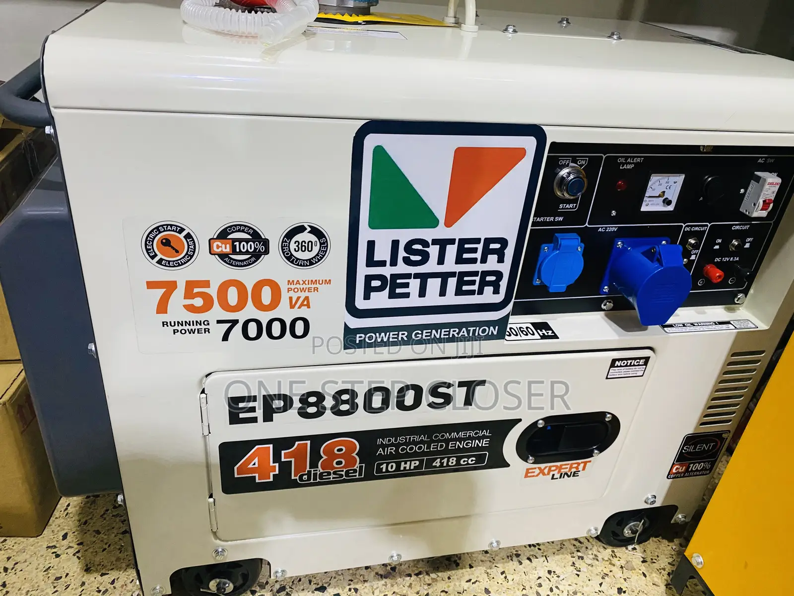 7.5kva Super Silent Generetor Lister Petter Brand