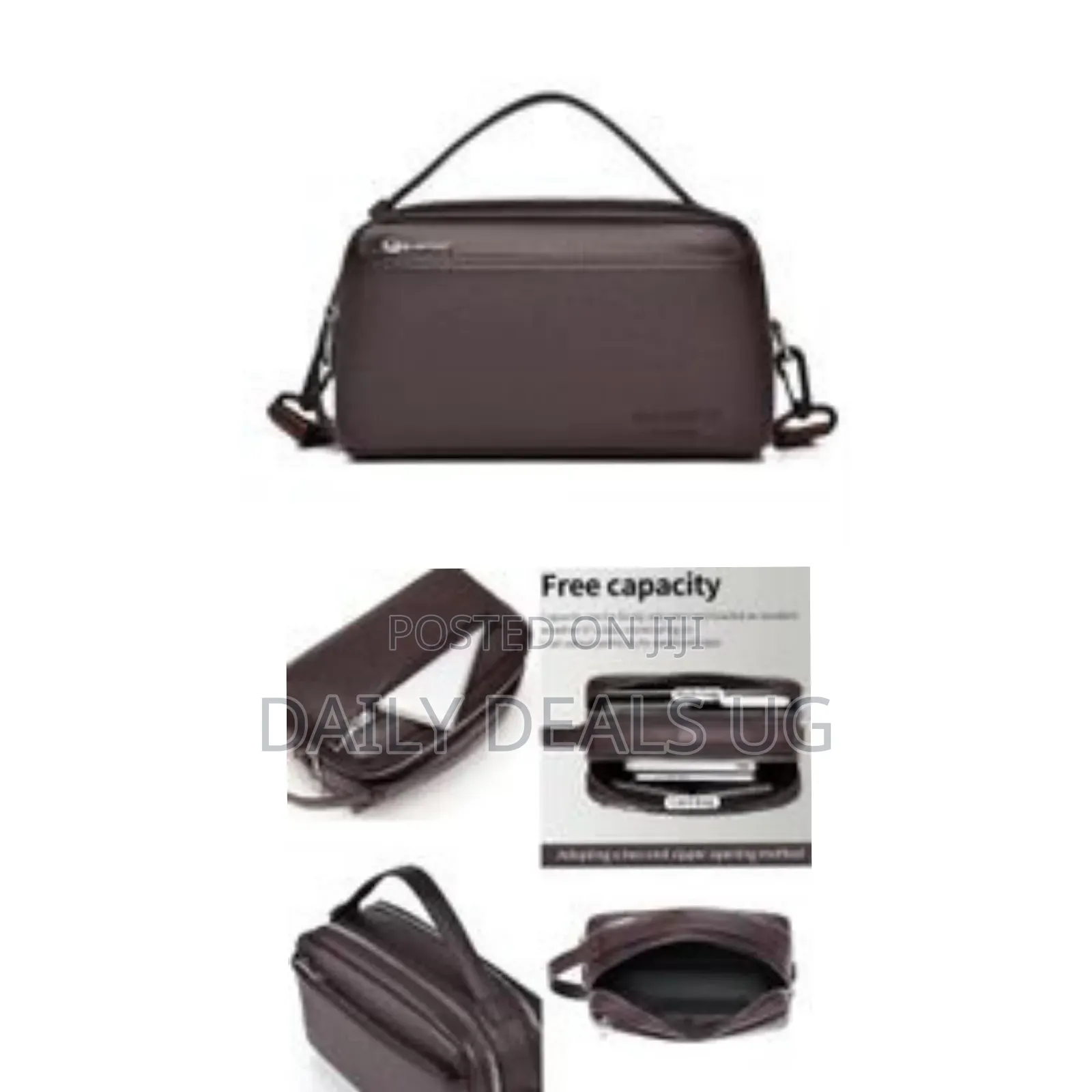 Men's Clutch Bag, Handbag, Business Trip, Casual, Leather Crossbody
