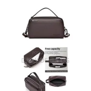 Men's Clutch Bag, Handbag, Business Trip, Casual, Leather Crossbody