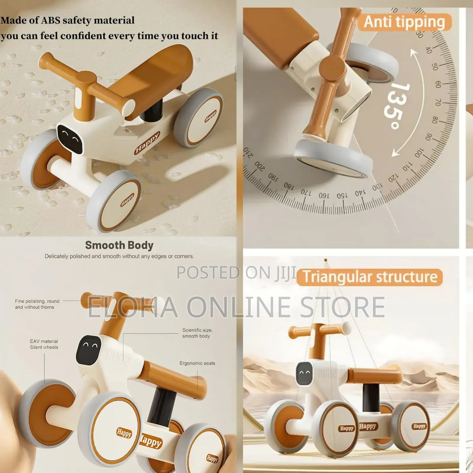 Led Baby Balance Bike With Music