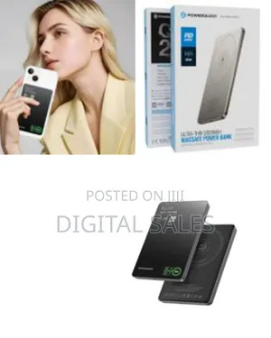 Powerology Ultra-Thin 5000mah Magsafe Power Bank, Portable