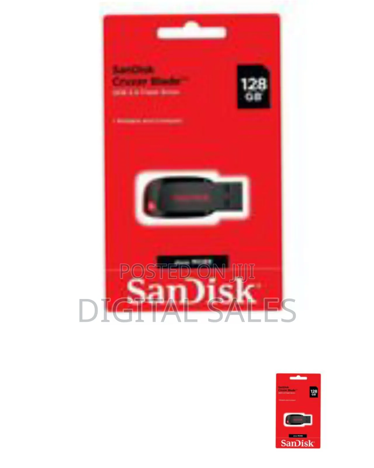 Sandisk Usb Flash Drive, 128 Gb Cruzer Blade