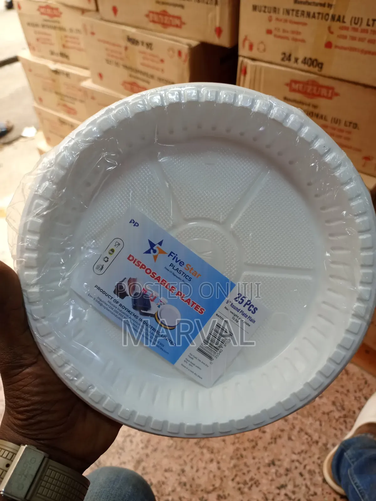 25pcs 9" Plastics Disposable Plates.