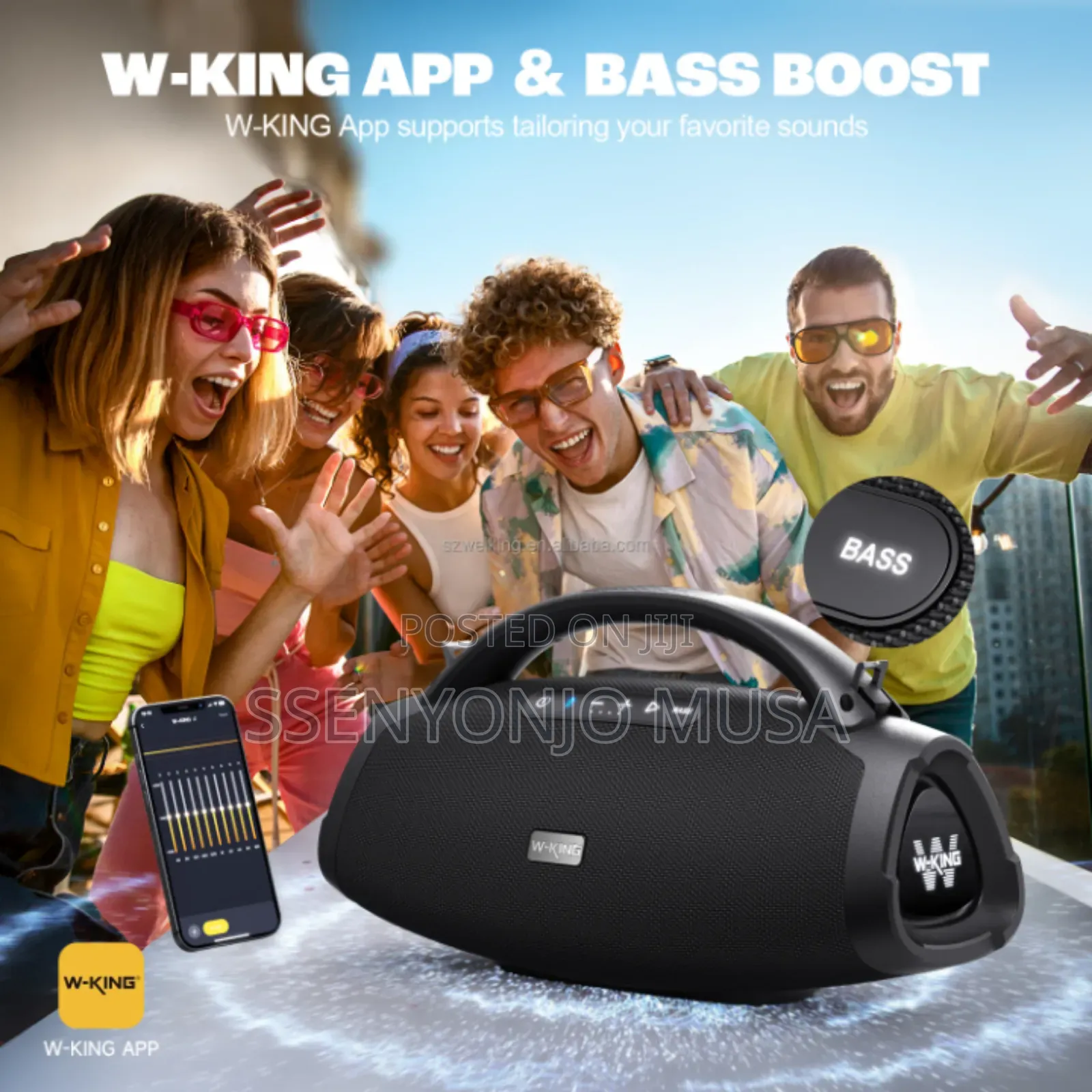 W-Kingd20 Bluetoothspeaker - Wireless 2mic,Partybox Portable