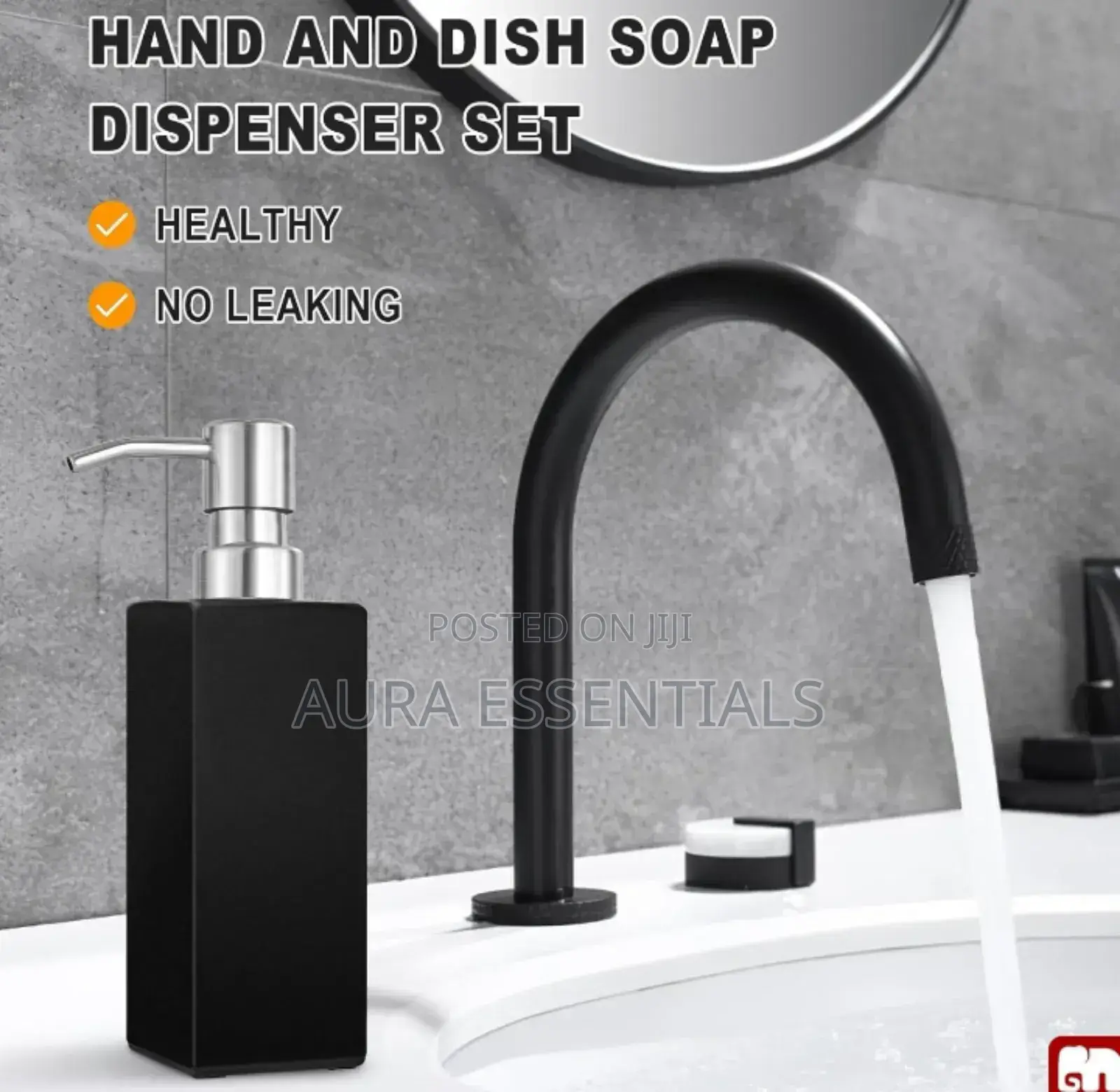 2pcs Ceramic Hand and Dish Soap Dispenser Set