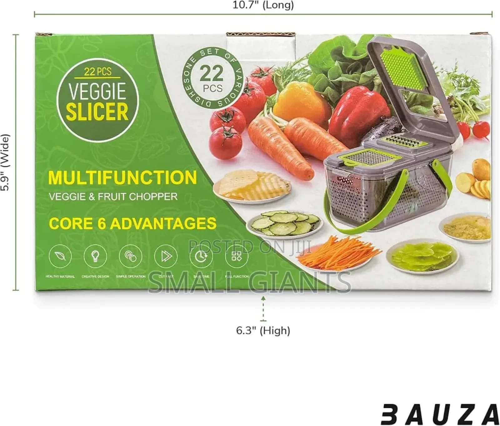 22-piece Multi-function Veggie Fruit Chopper
