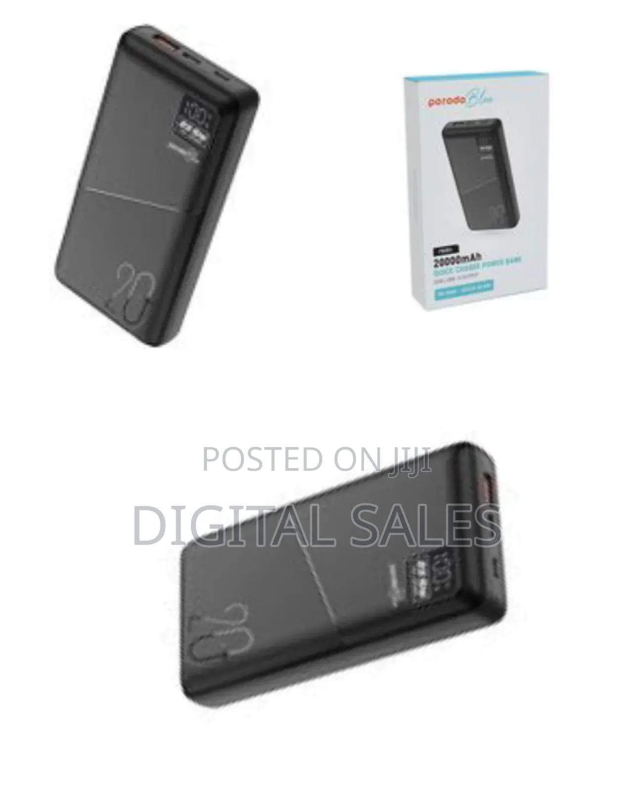 Porodo Blue Quick Charge Power Bank Mah, 20w Power Delivery