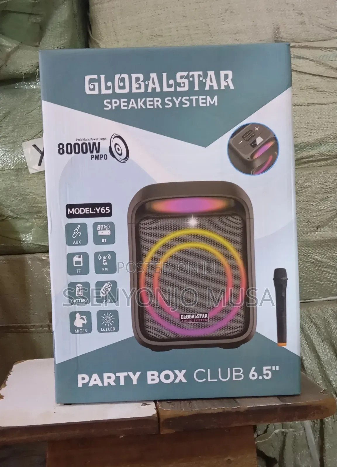 Globalstar Y65 Professional Active Karaoke Speaker System –50w, 6.5 Bt