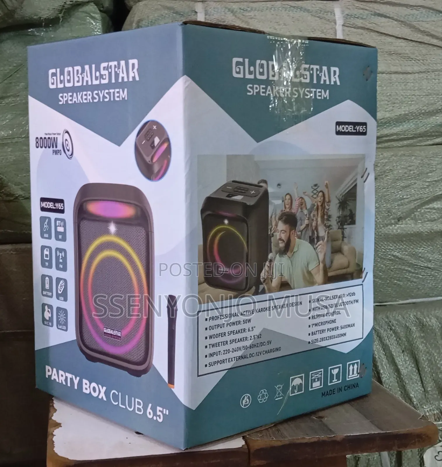 Globalstar Y65 Professional Active Karaoke Speaker System –50w, 6.5 Bt