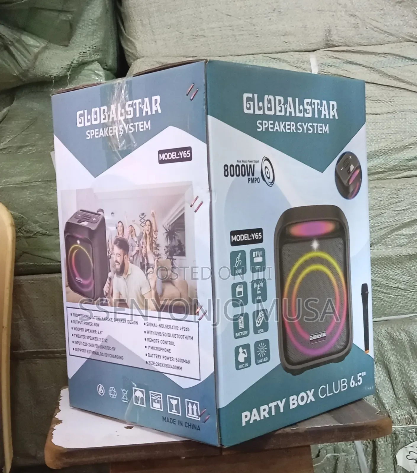 Globalstar Y65 Professional Active Karaoke Speaker System –50w, 6.5 Bt
